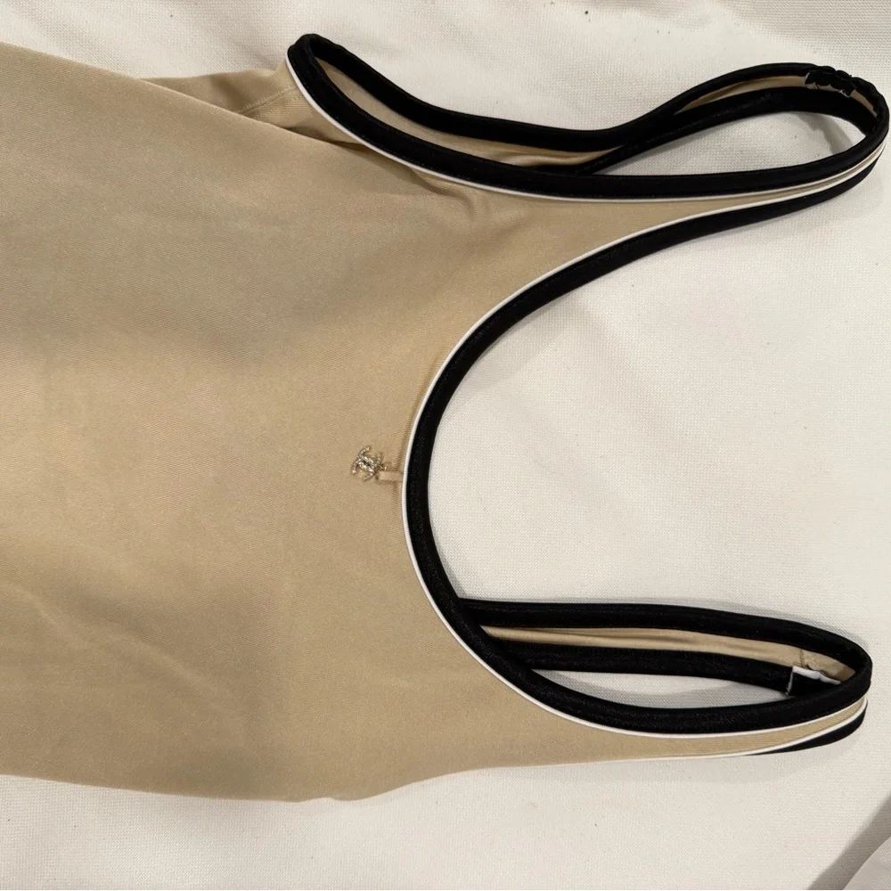 CHANEL Beige and Black Swimsuit - Picture 5 of 7